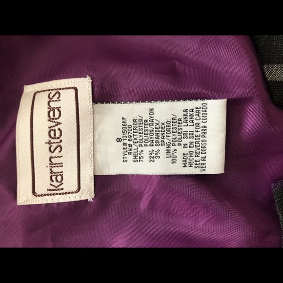 Karin Stevens brand grey/purple plaid dress - Picture 6 of 7